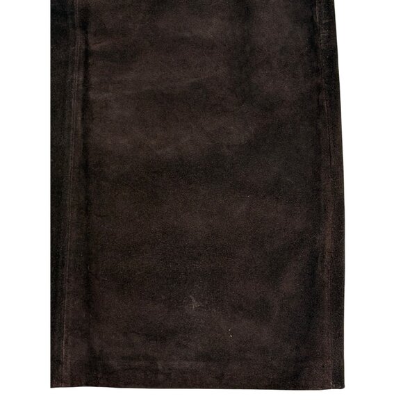 Archival 2003 GAP Blue Label Genuine Suede Column Skirt | Dark Academia Boho VTG - Picture 8 of 16